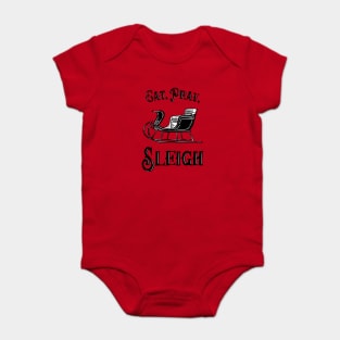 Eat Pray Sleigh Baby Bodysuit